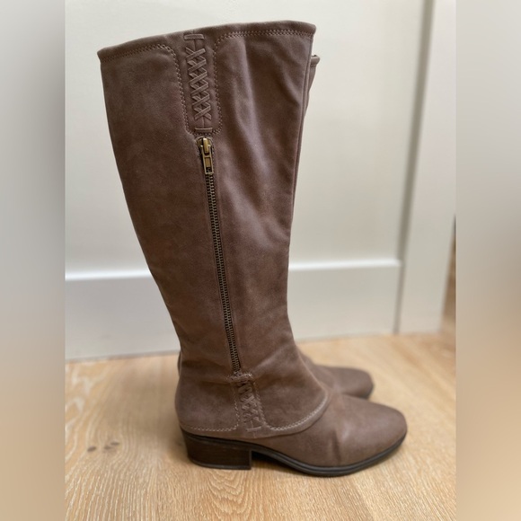 BareTraps Tall Riding Boots M Zipper Faux Leather Equestrian Wide Calf - Picture 4 of 8